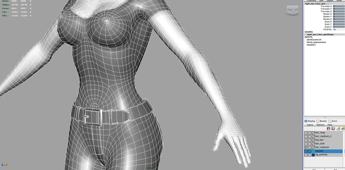 Young Woman 3D model_36