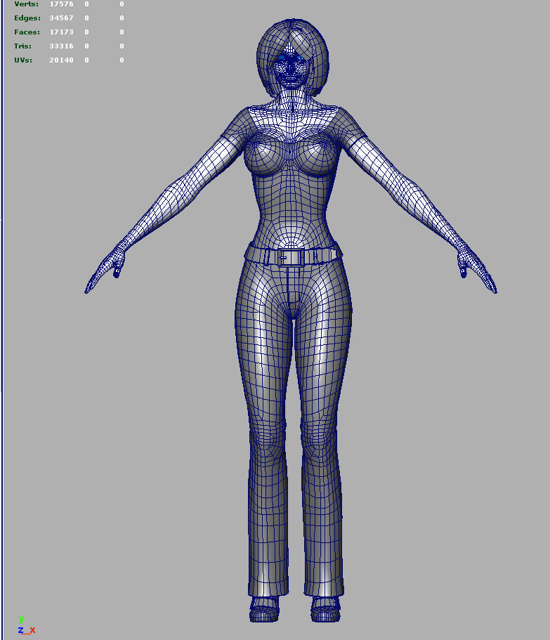 Young Woman 3D model_33