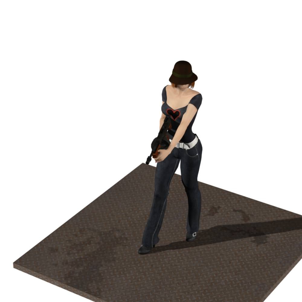 Young Woman 3D model_32