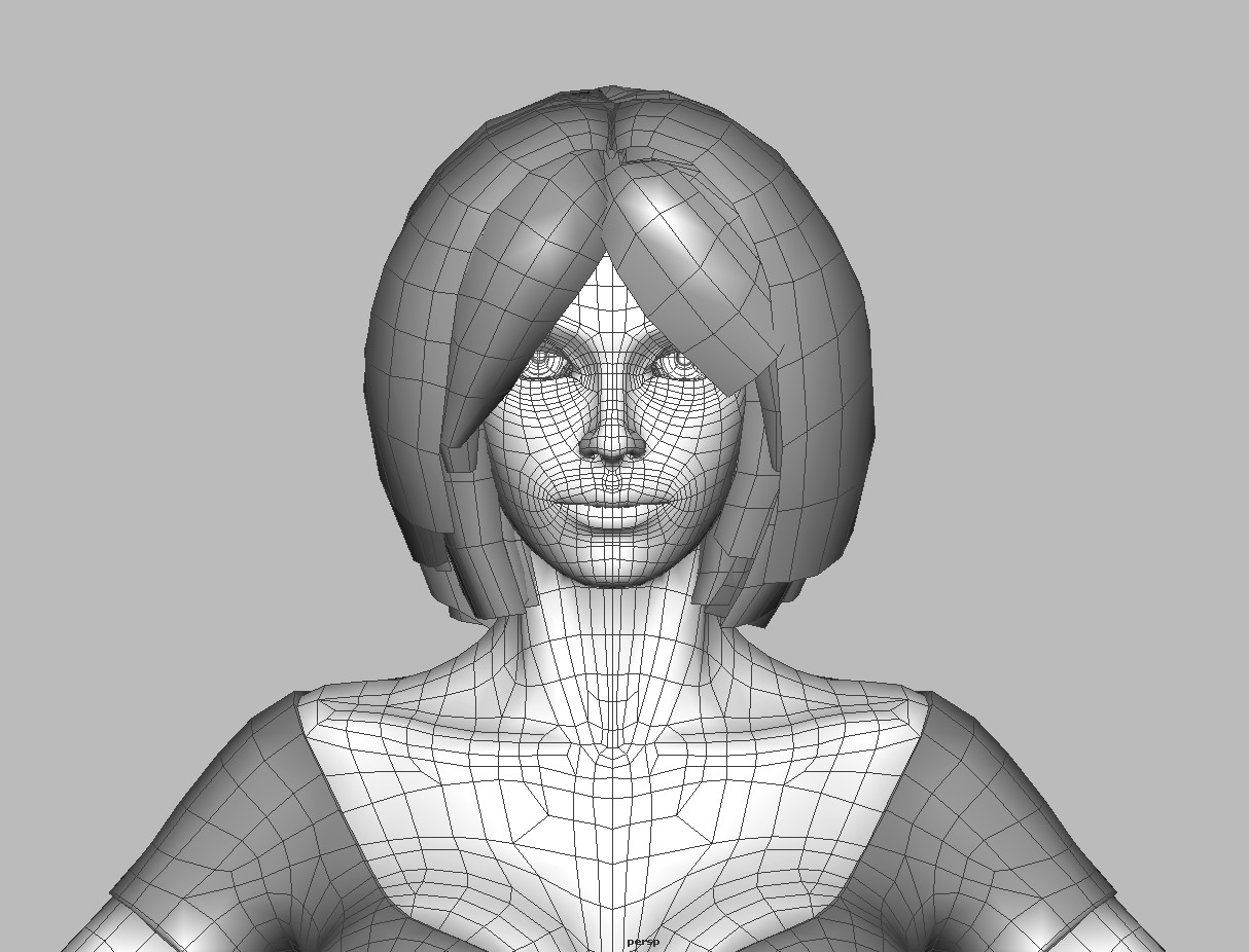 Young Woman 3D model_11