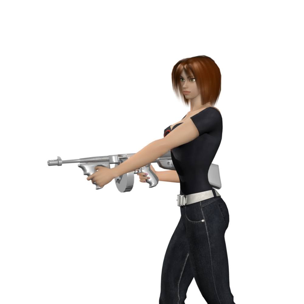 Young Woman 3D model_29