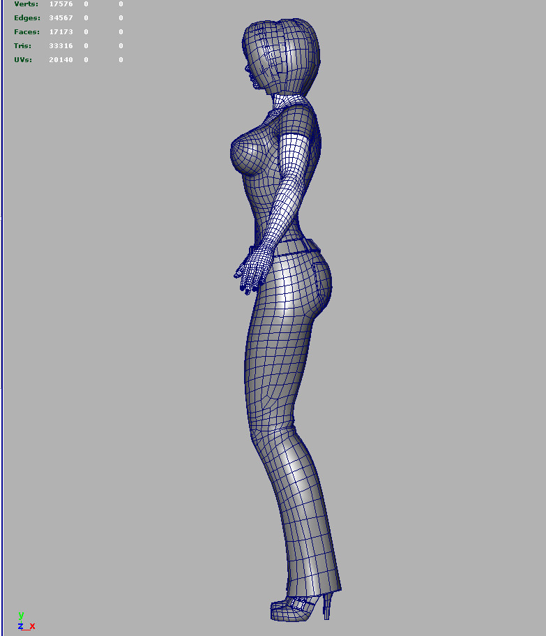 Young Woman 3D model_34