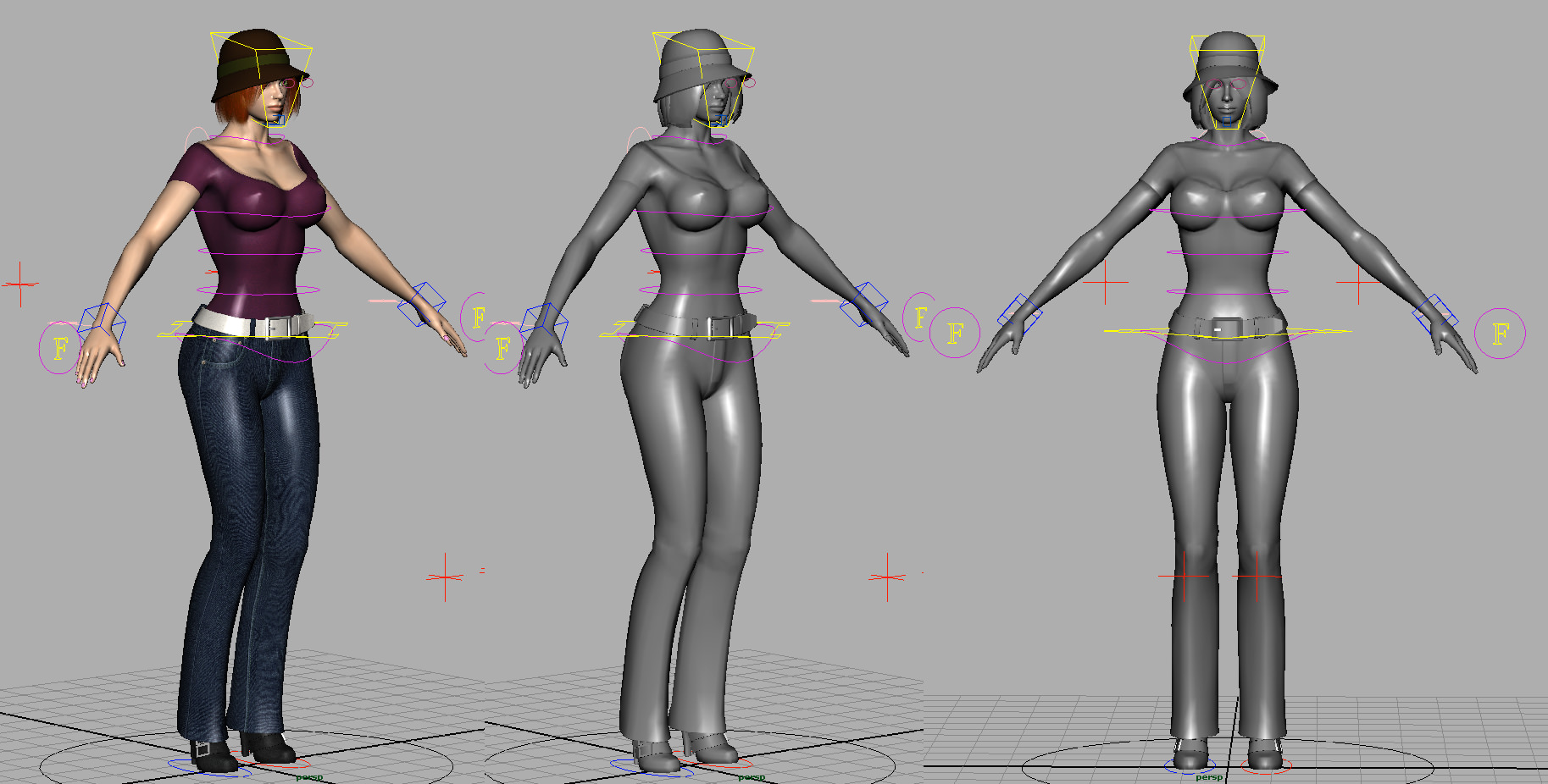 Young Woman 3D model_9