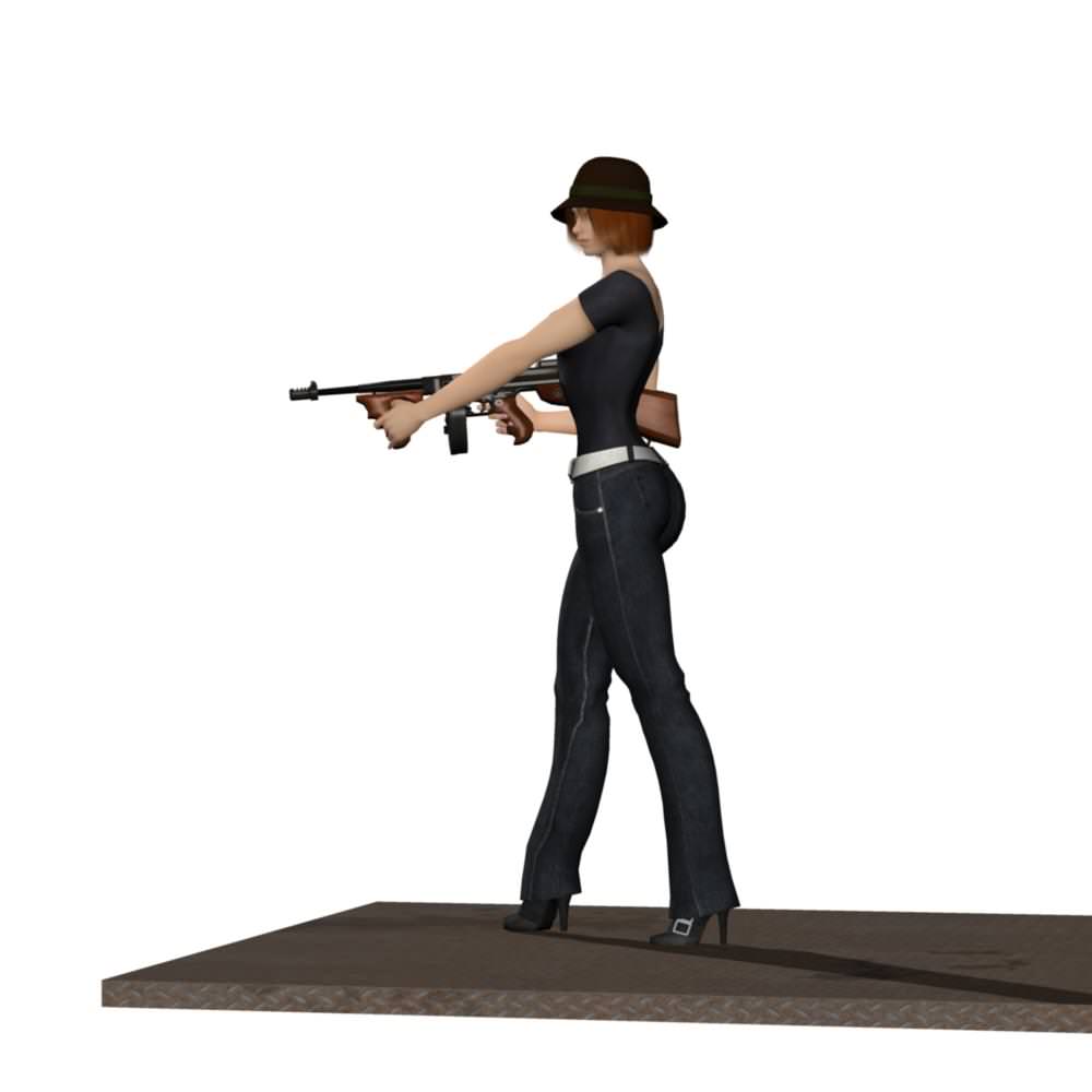 Young Woman 3D model_30