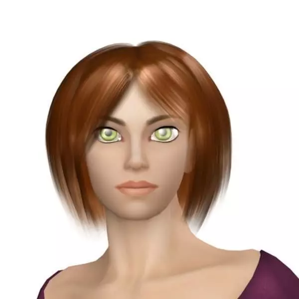 Young Woman 3D model_0