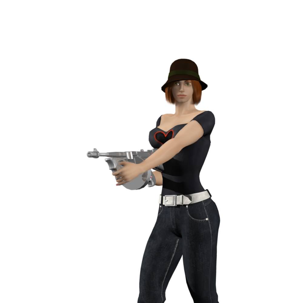 Young Woman 3D model_28