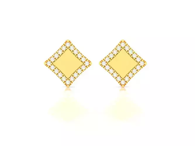 Earrings-3708 gold bottle