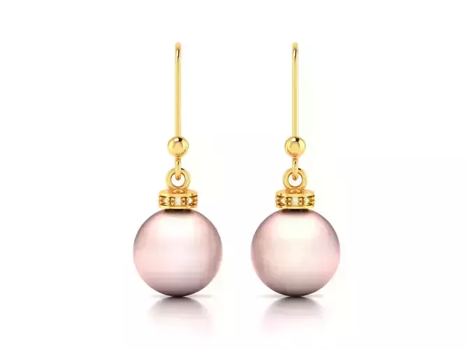 Earrings-9026 pearl earrings gold