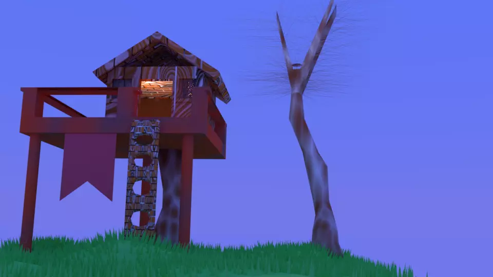 house tree Free low-poly 3D model