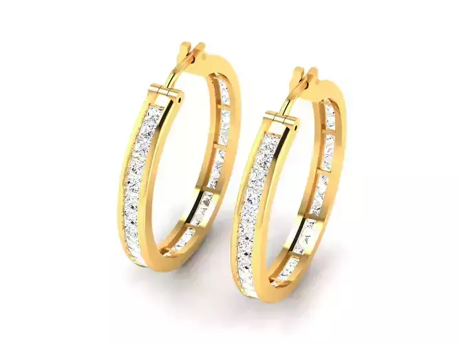 Earrings-8536 gold hoop ring