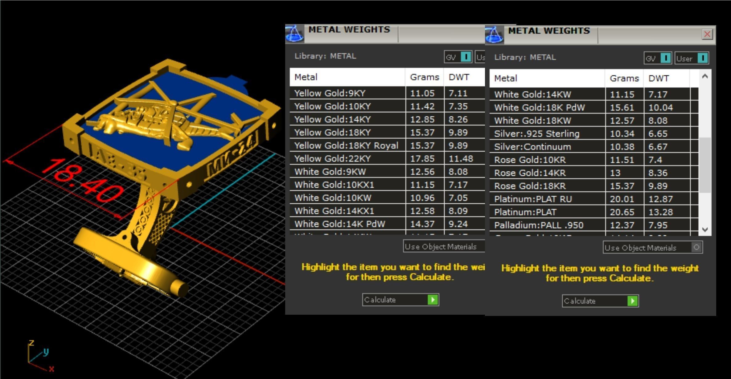 Cufflinks with Helicopter 3D print model_5