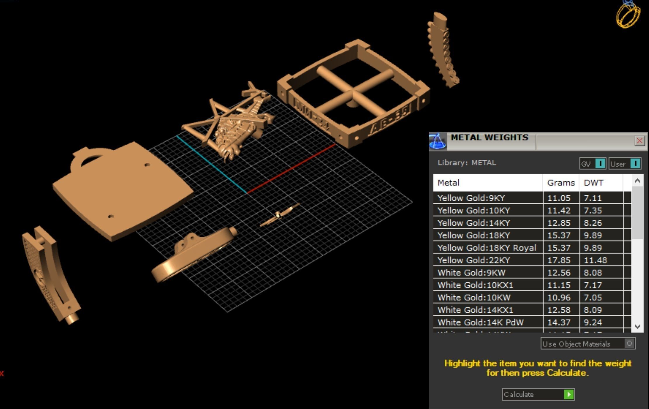 Cufflinks with Helicopter 3D print model_6