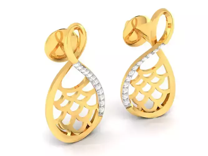 Earrings-7651 gold plated earring