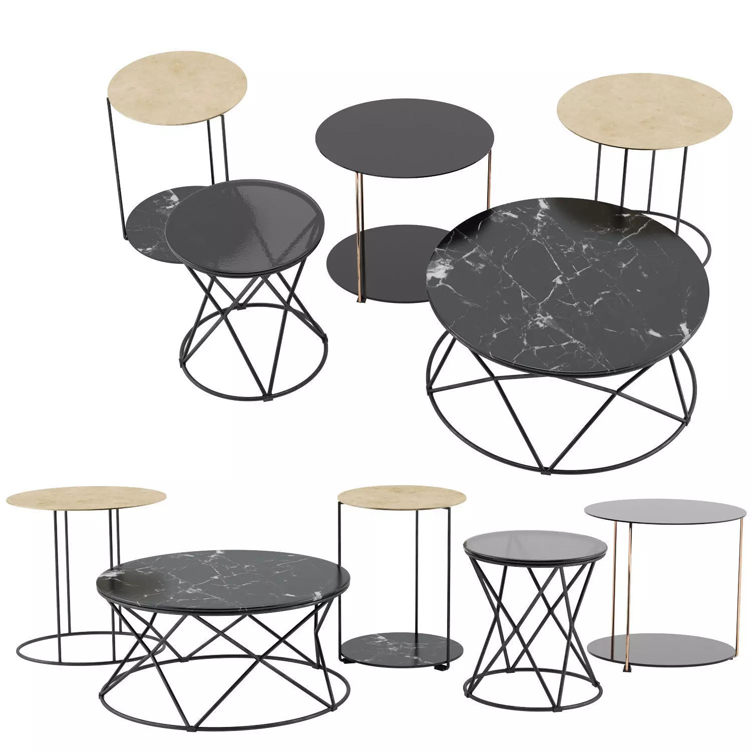 Moi Mio Coffee Side Tables by Christine Kroencke 3D model_0