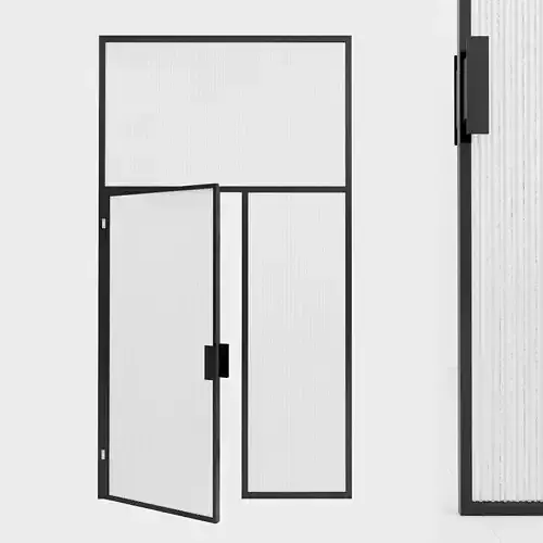 Glass partition door 99 Low-poly 3D model