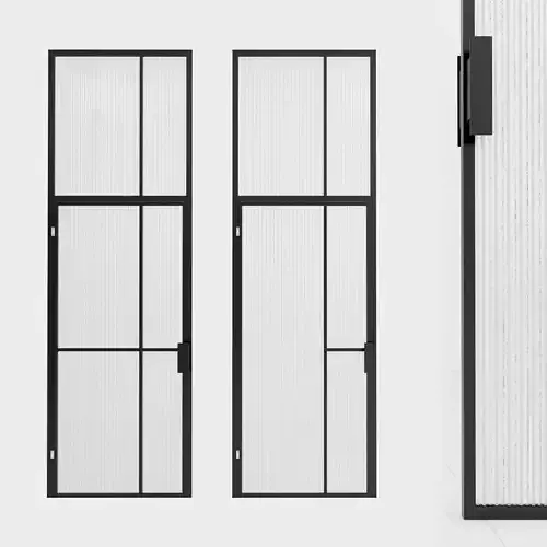 Glass partition door 93 Low-poly 3D model