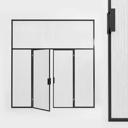 Glass partition door 86 Low-poly 3D model