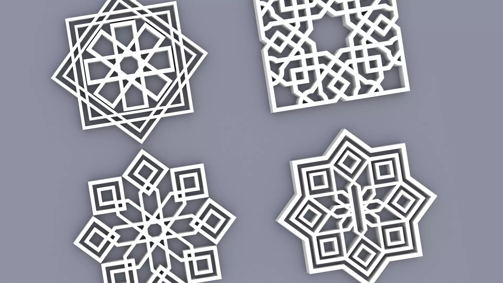 Asian Ornament pack 3D model_0