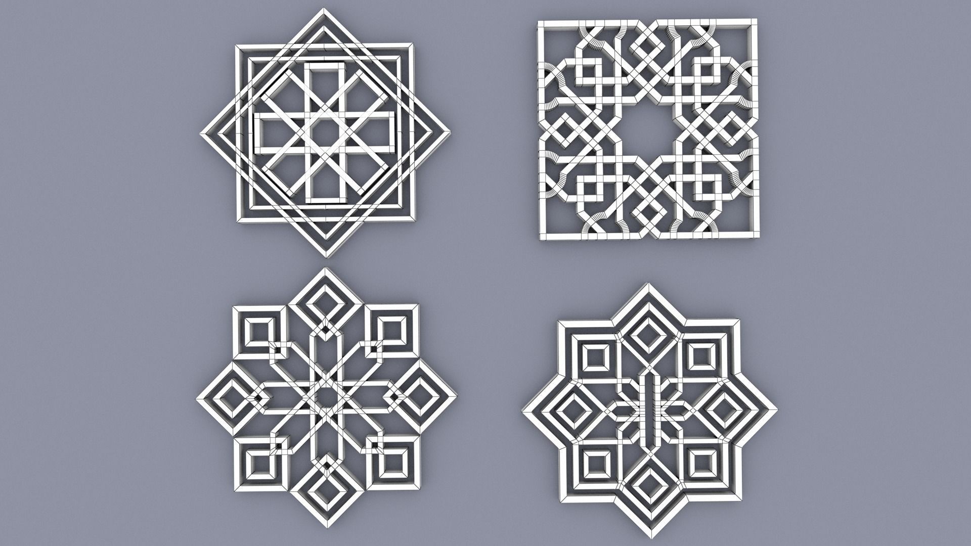 Asian Ornament pack 3D model_6
