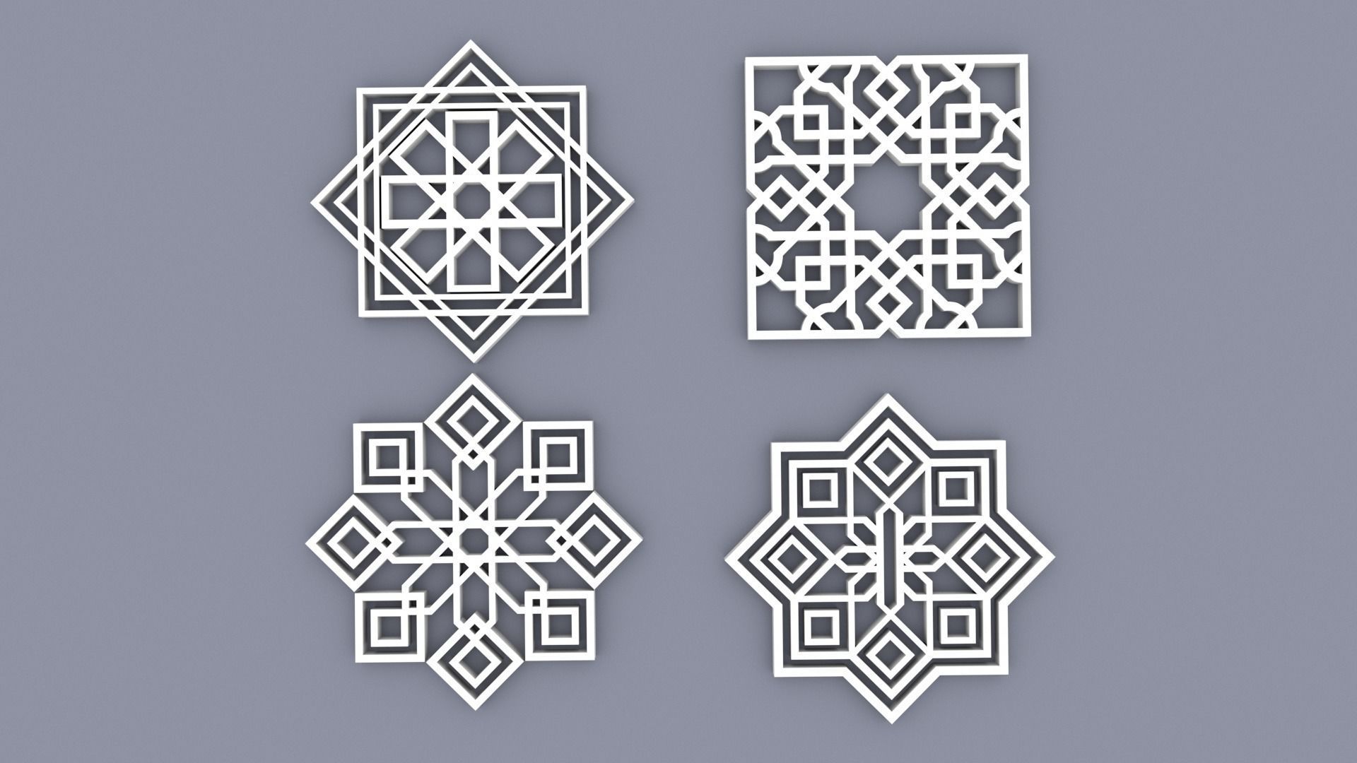 Asian Ornament pack 3D model_1