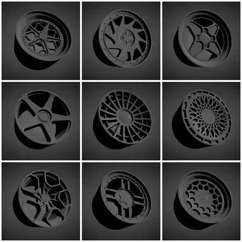 Rotiform scalable and Printable rims 3D Model Collection
