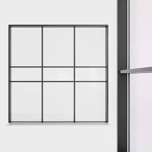 Panoramic glazing Stained glass 41 Low-poly 3D model