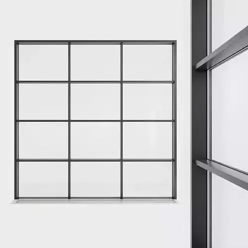 Panoramic glazing Stained glass 38 Low-poly 3D model