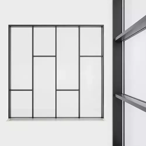 Panoramic glazing Stained glass 34 Low-poly 3D model