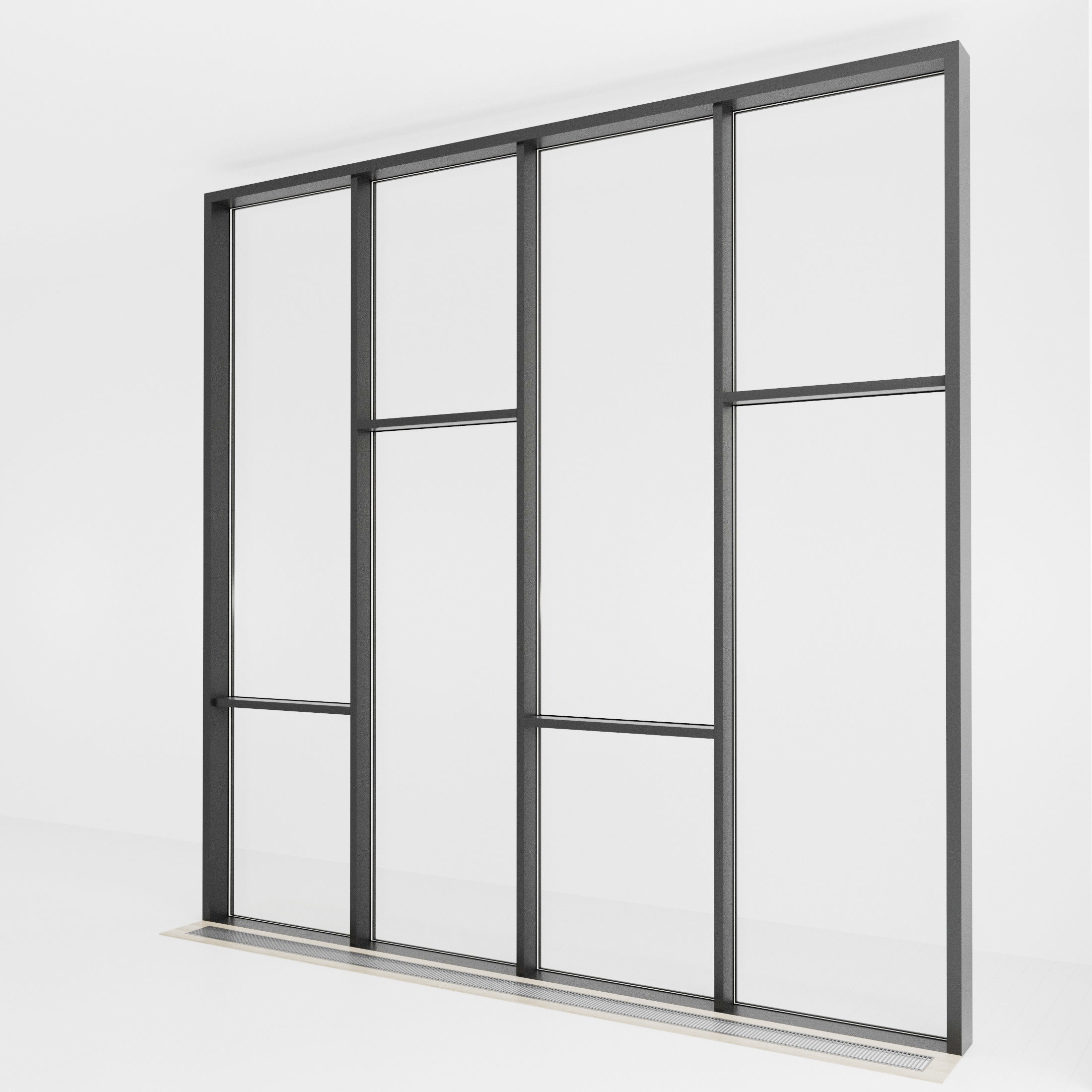 Panoramic glazing Stained glass 34 Low-poly 3D model_2