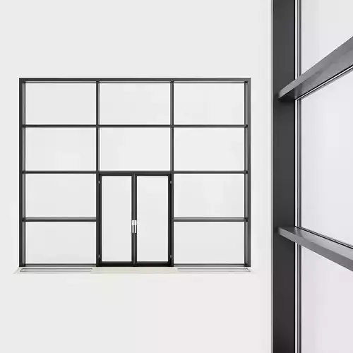 Panoramic glazing Stained glass 32 Low-poly 3D model
