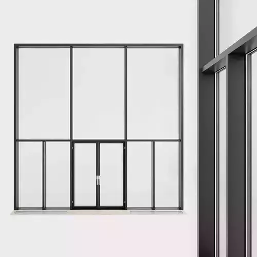 Panoramic glazing Stained glass 27 Low-poly 3D model