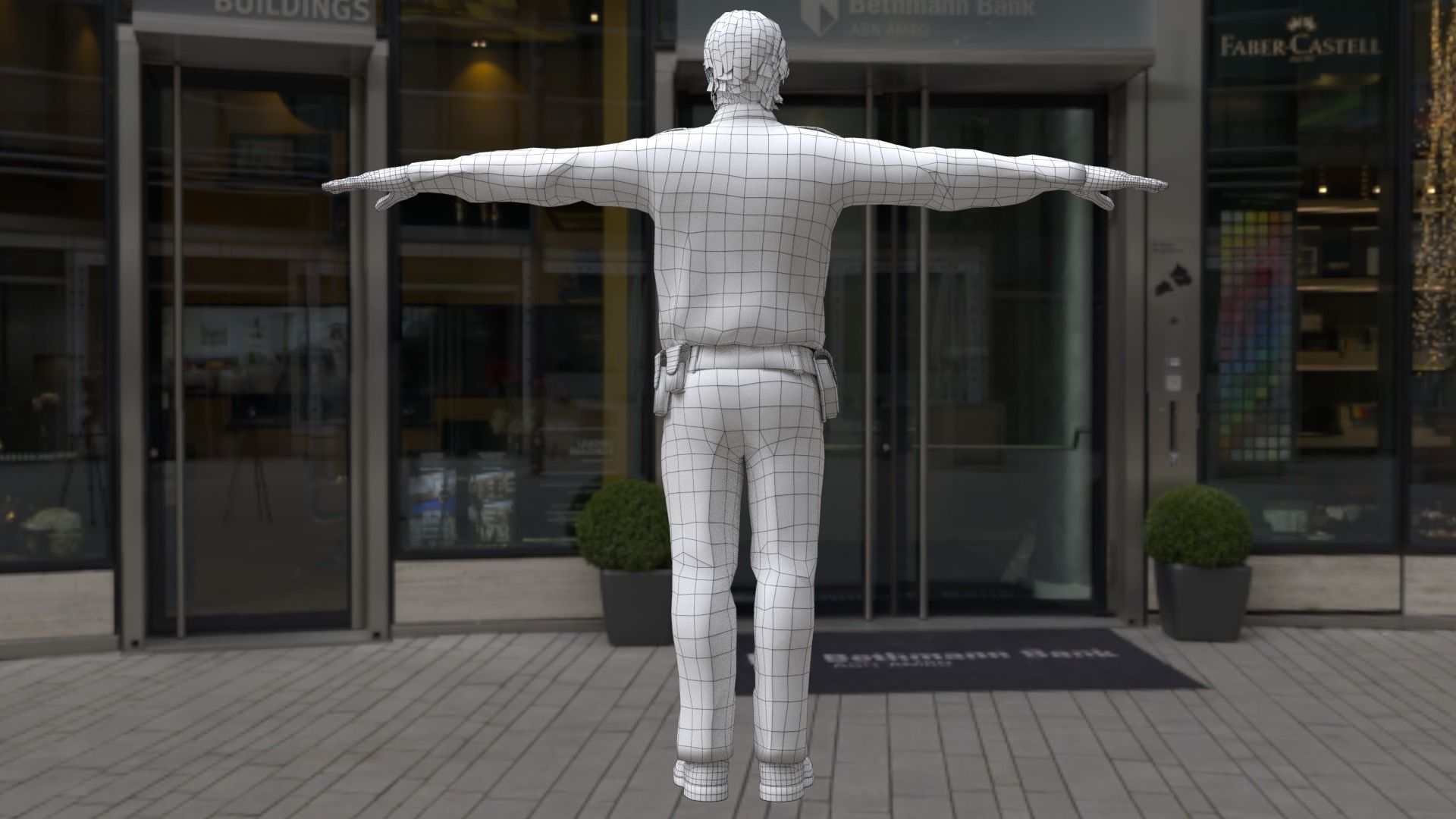 Rigged Police 02 3D model_8