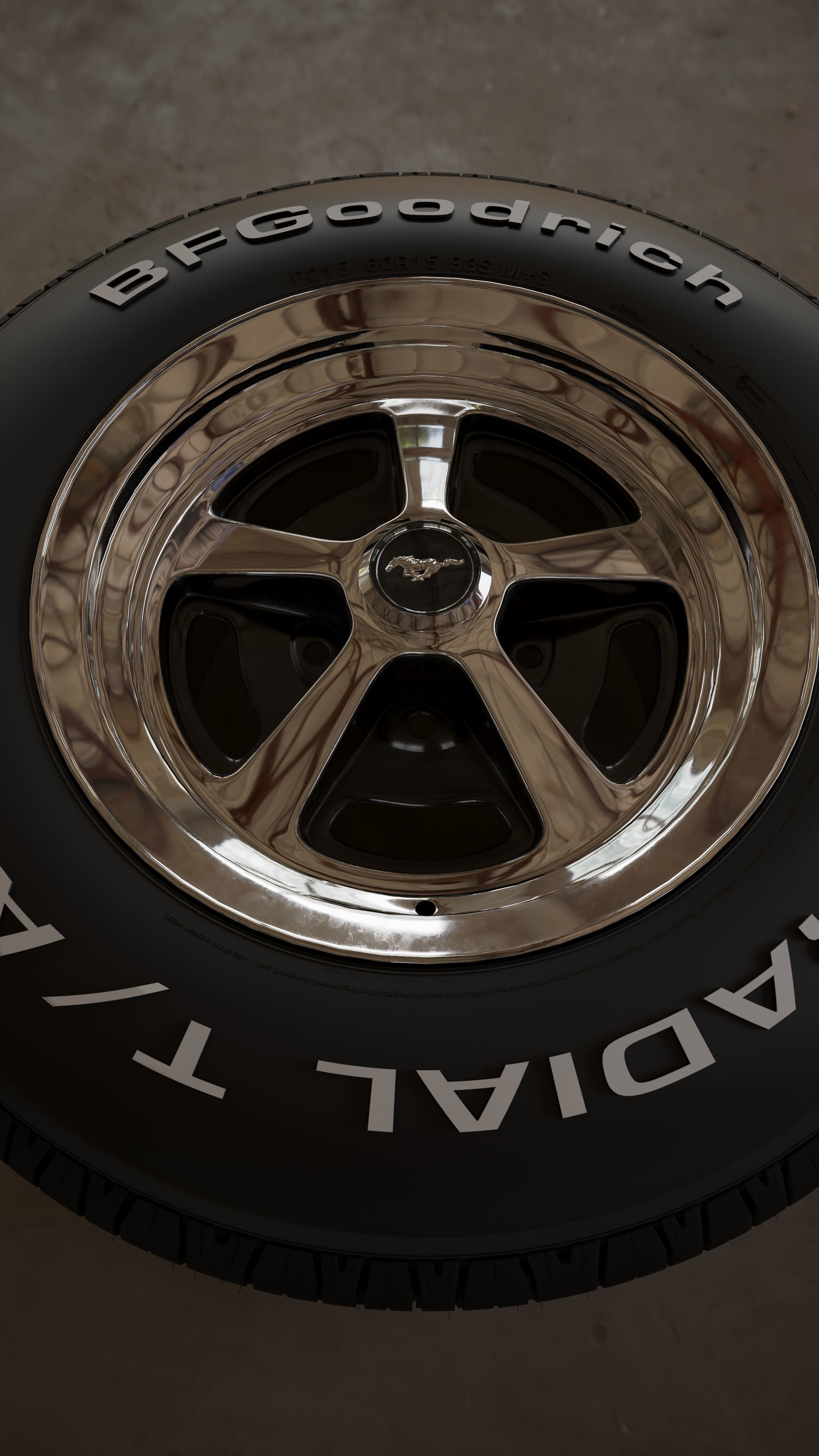 Bf Goodrich 1968 tire 3D model_4