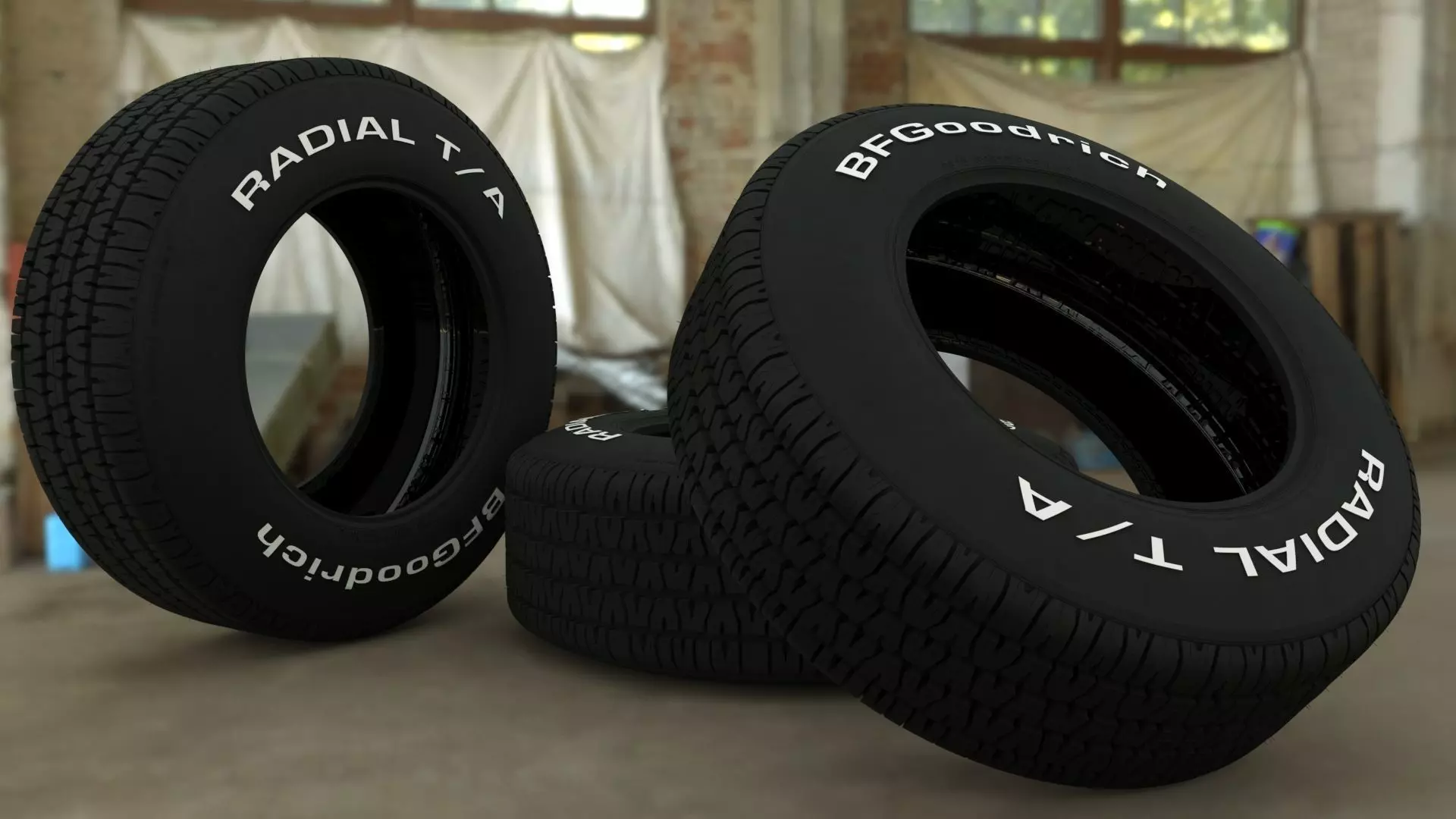 Bf Goodrich 1968 tire 3D model_0