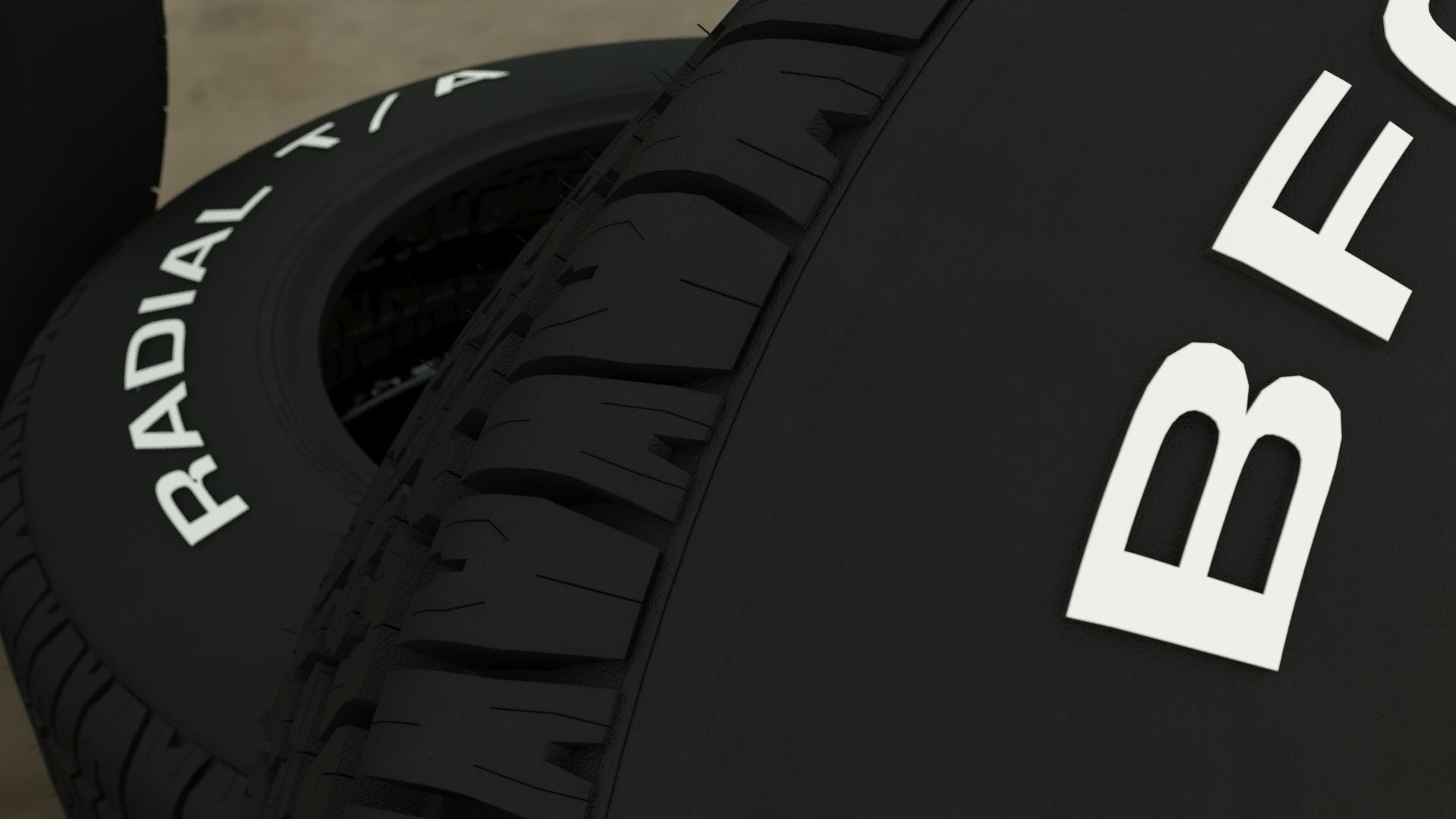 Bf Goodrich 1968 tire 3D model_2