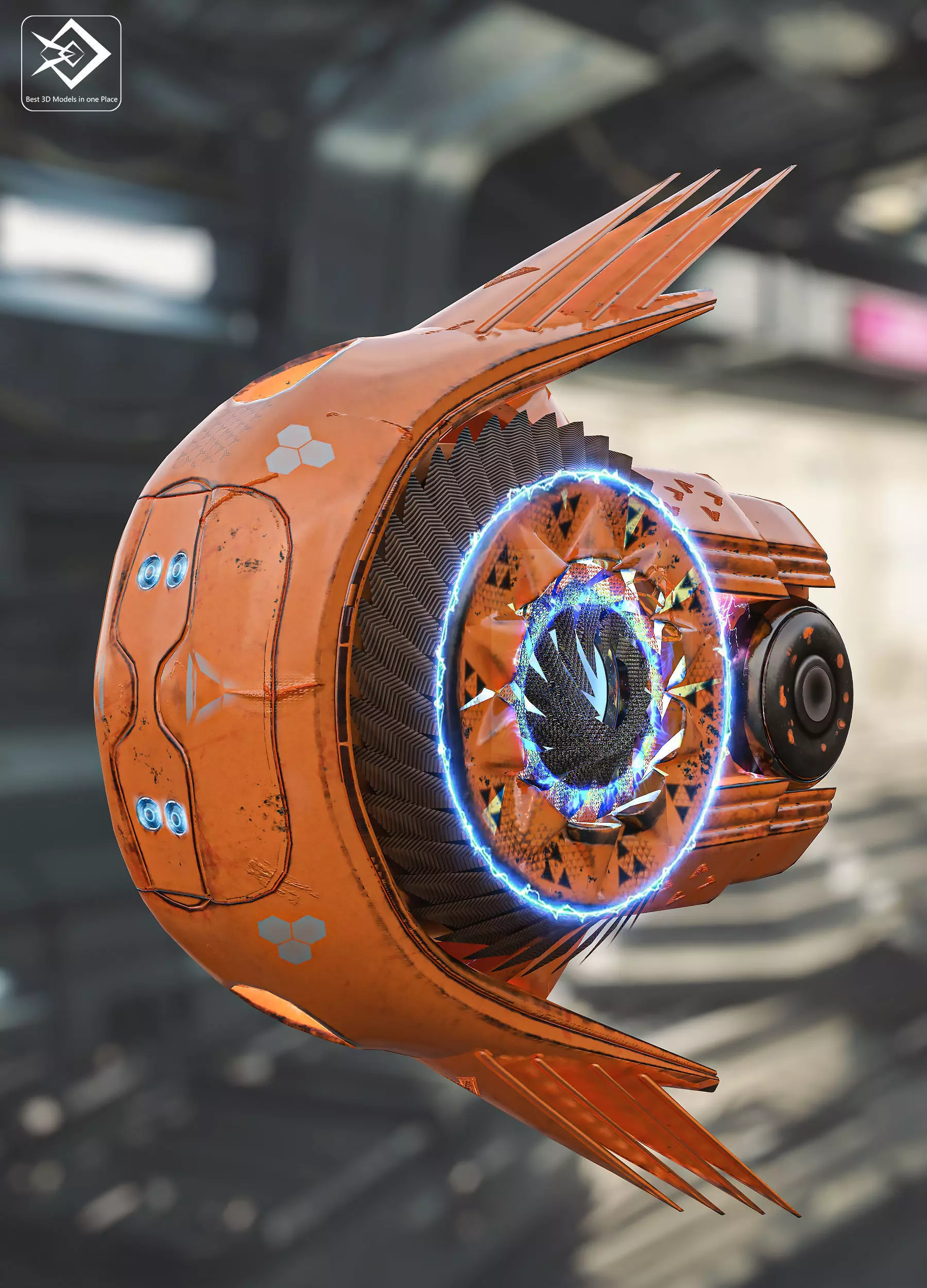 sci fi drone Low-poly 3D model