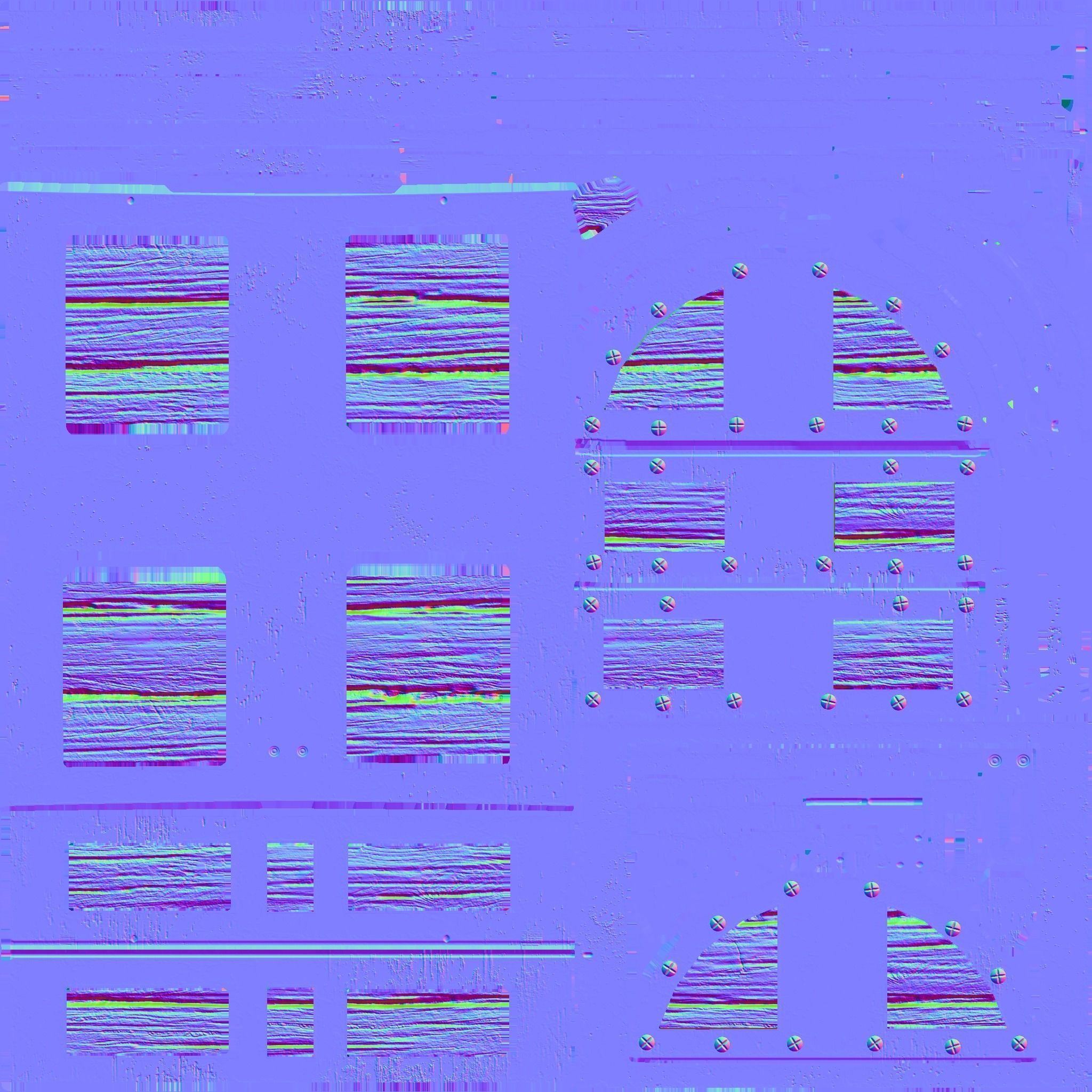 Old chest Low-poly 3D model_5