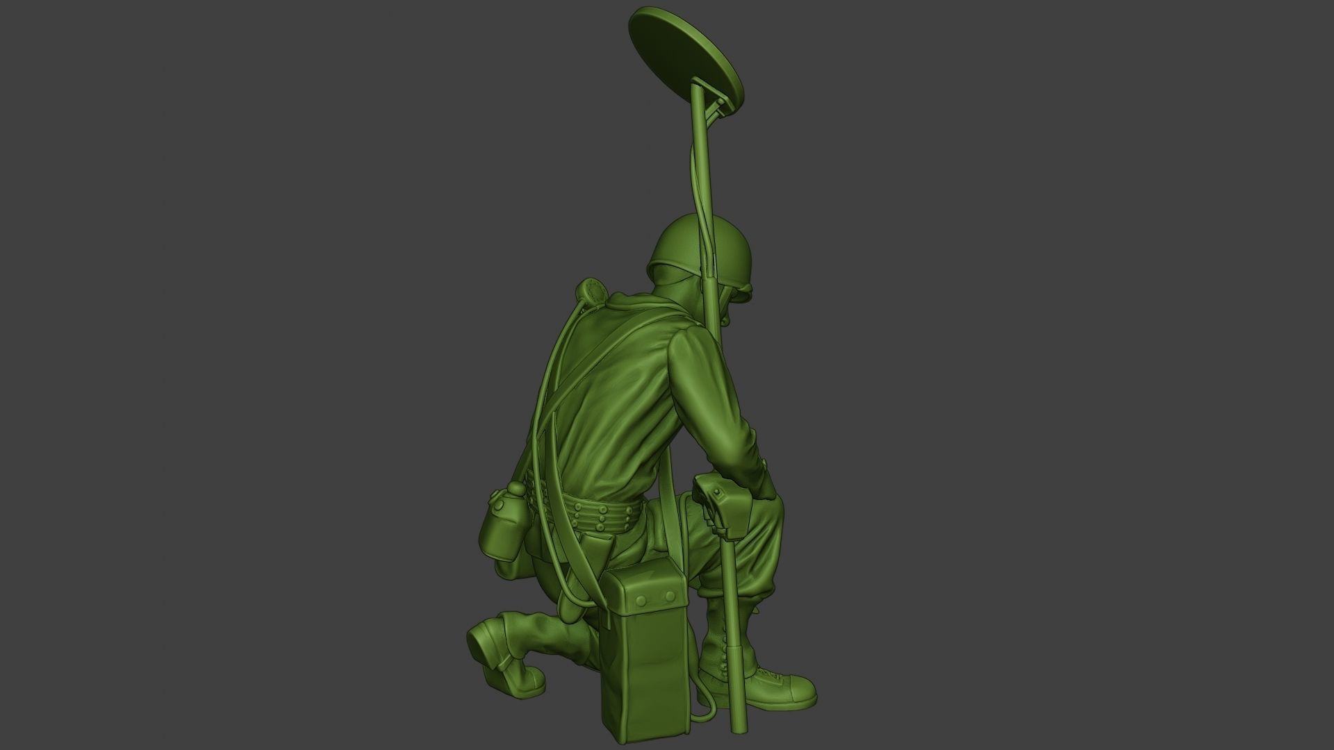 American engineer soldier ww2 Searching A9 3D print model_30