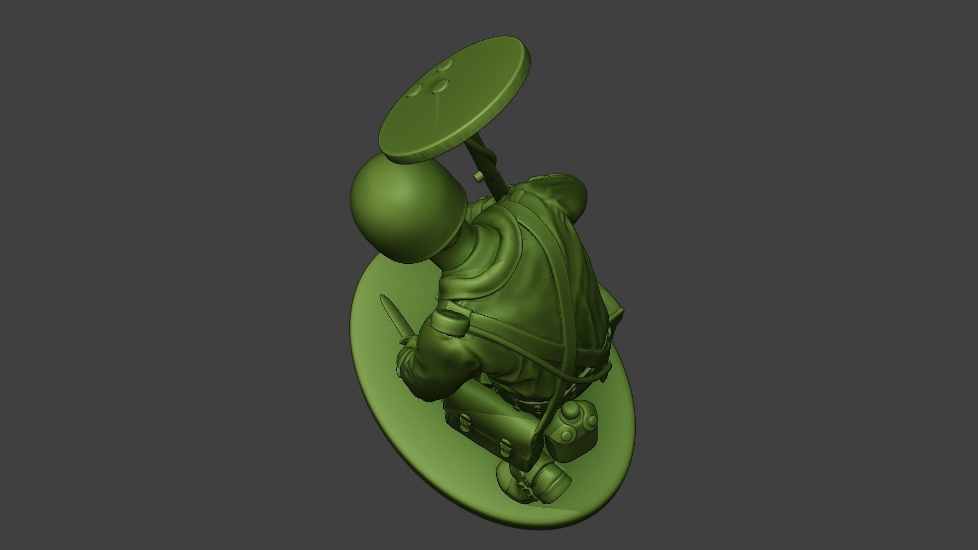 American engineer soldier ww2 Searching A9 3D print model_15