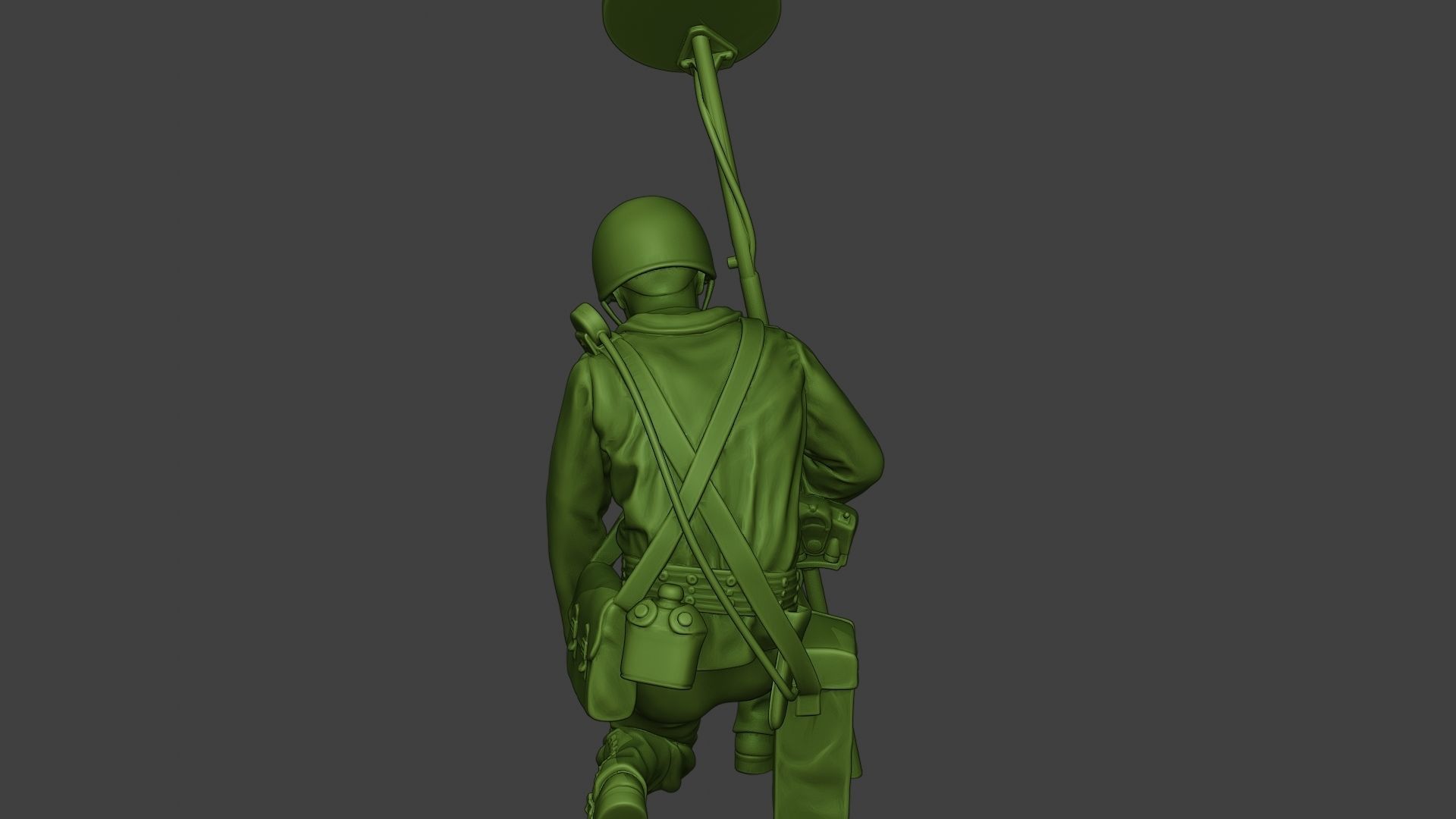 American engineer soldier ww2 Searching A9 3D print model_24
