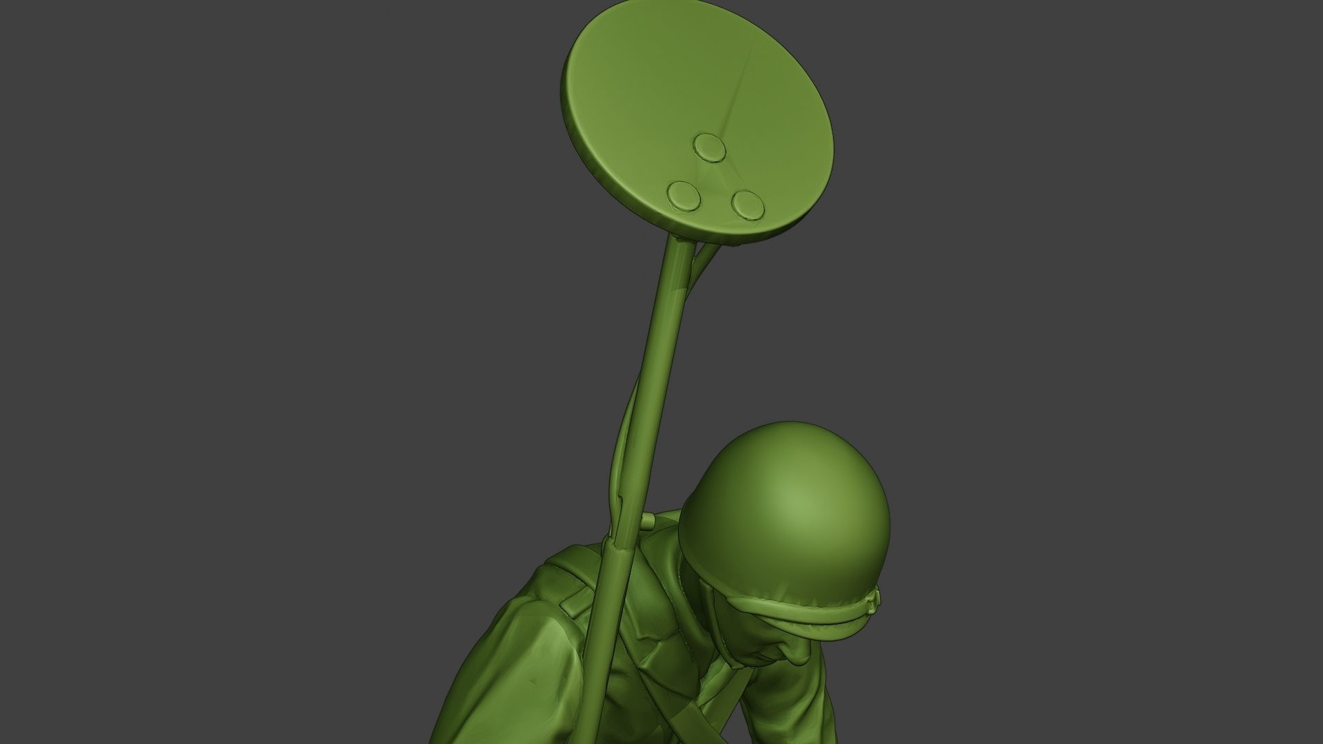 American engineer soldier ww2 Searching A9 3D print model_18