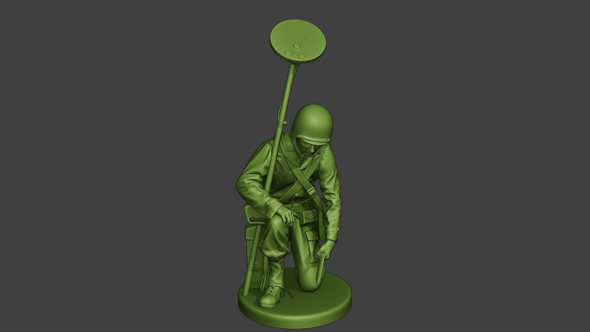 American engineer soldier ww2 Searching A9 3D print model_10