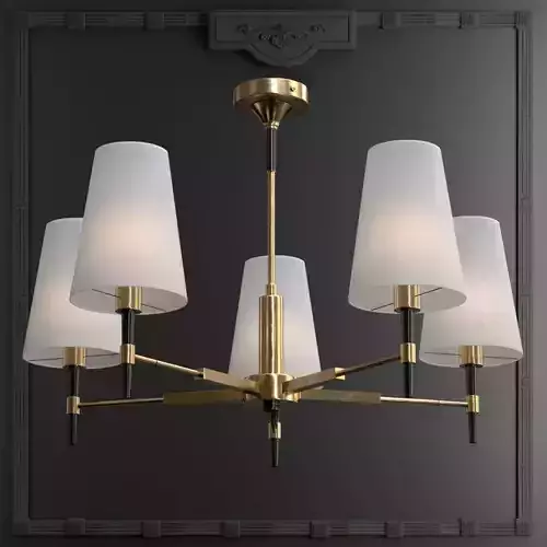 ZARAGOZA gold chandelier with shades