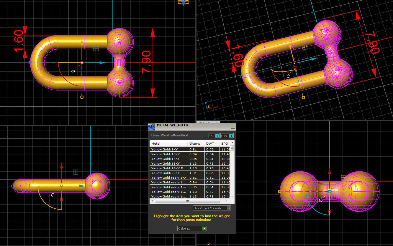 Double Link Pendant 3D print model_4