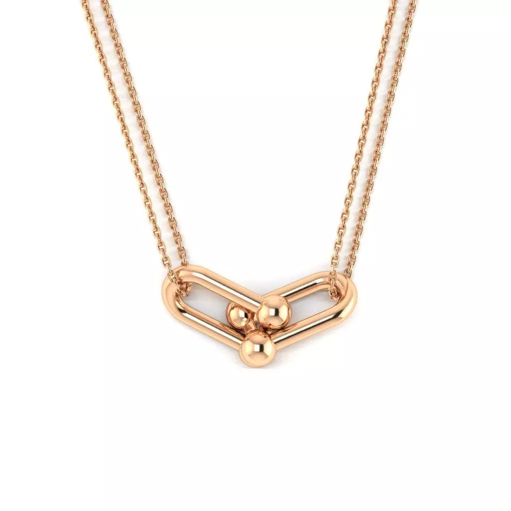 Double Link Pendant 3D print model_0