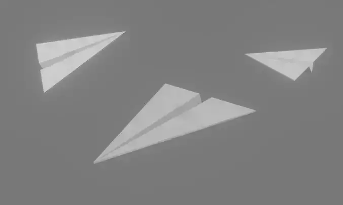 Paper Plane Low-poly 3D model
