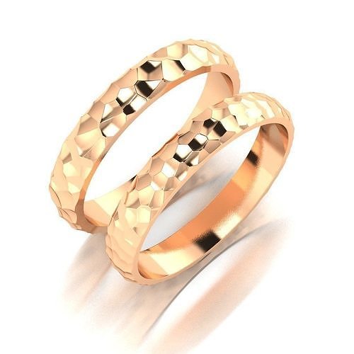 Voronoi wedding rings 3D print model