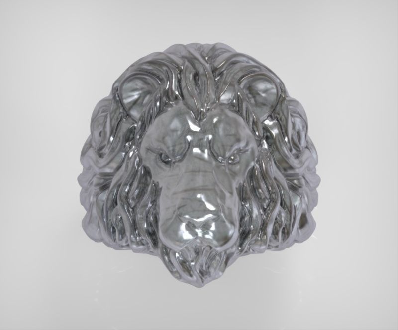 Lion Ring 3D print model_2
