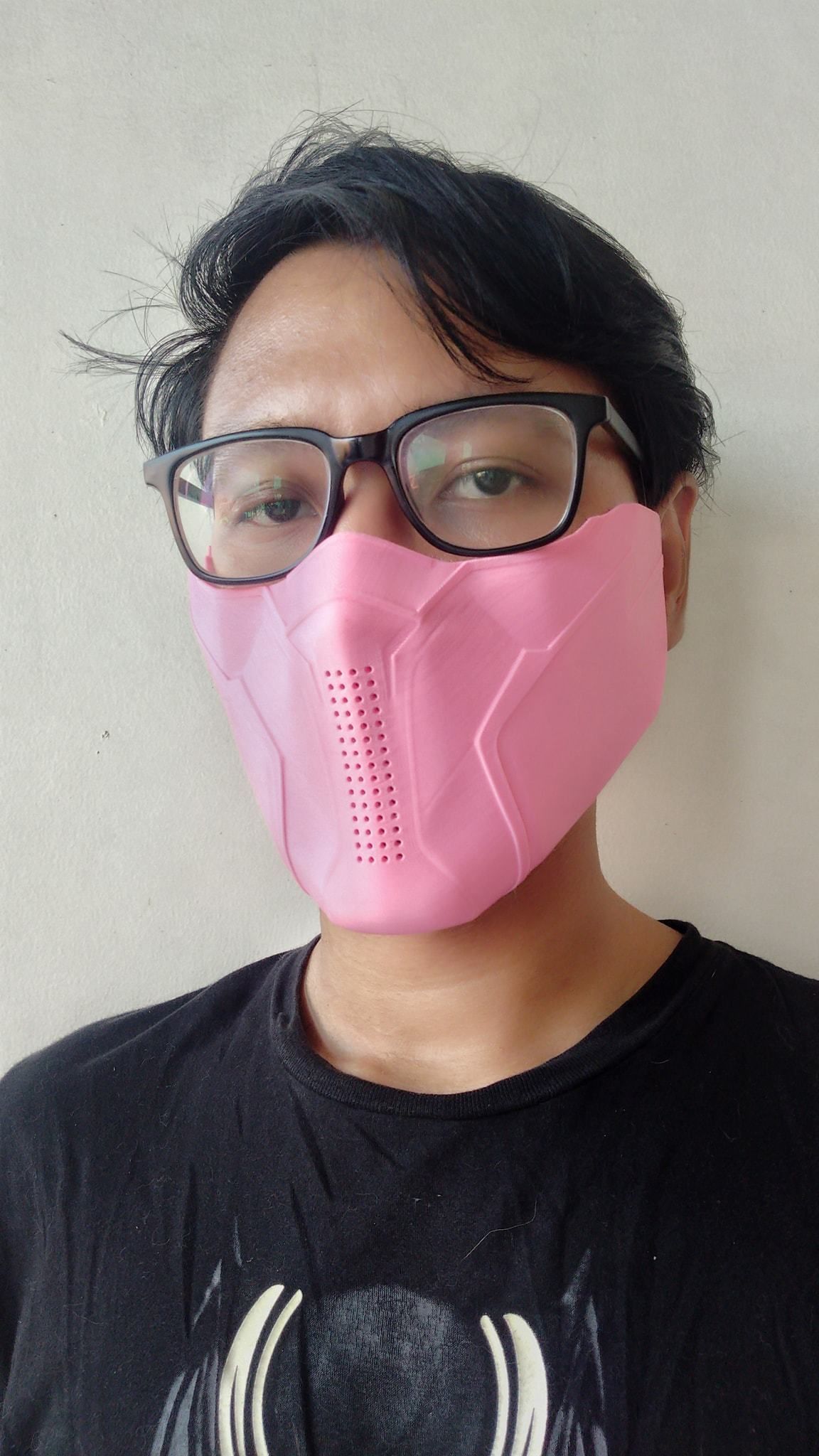 Black Panther Face Mask Cover 3D print model_5