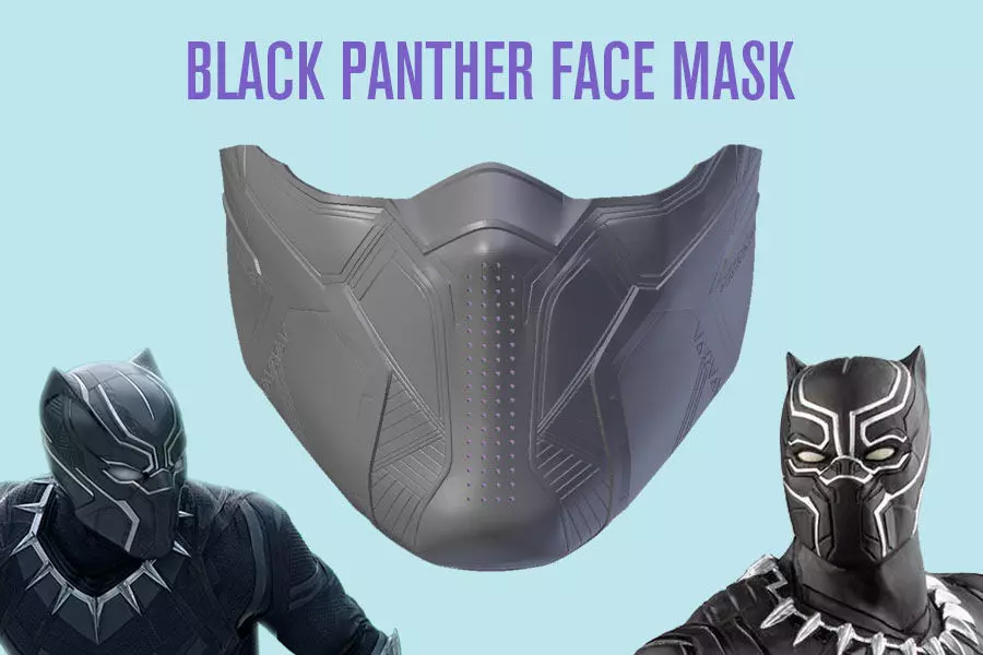 Black Panther Face Mask Cover 3D print model_0
